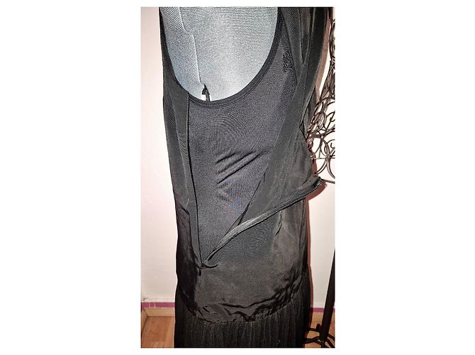 Sandro E15 Replay Kleid schwarz plissiert - Ansicht 14