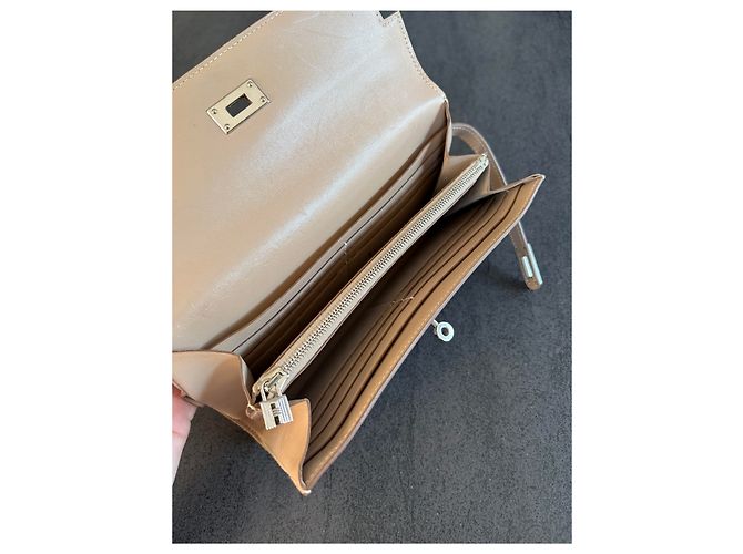 Cartera Kelly beige Hermès - vista 3