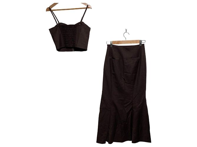 Autre Marque Set Top Bustier Corset e Gonna 2way LILY BROWN Marrone - vista 2