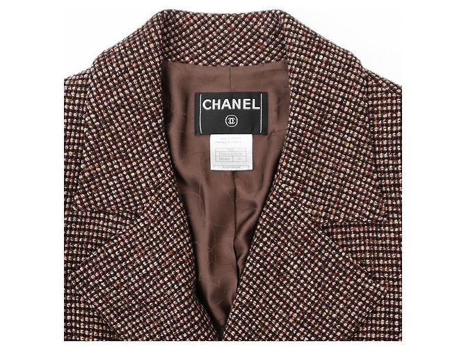 Abrigo de lana y seda tweed Chanel Multicolor - vista 11