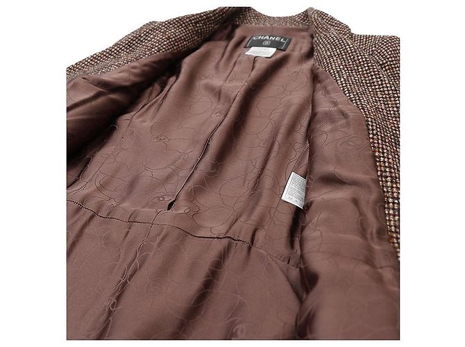 Abrigo de lana y seda tweed Chanel Multicolor - vista 12