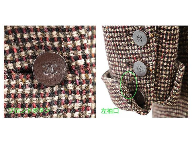 Abrigo de lana y seda tweed Chanel Multicolor - vista 8