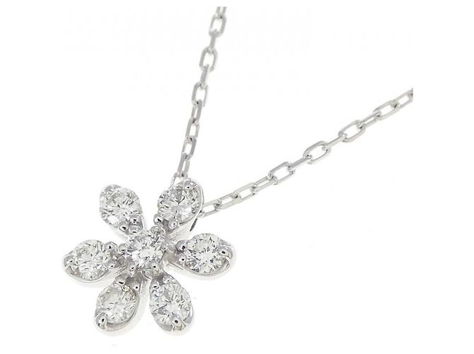 Autre Marque Collana Fiore in Diamanti Au750 Argento - vista 3