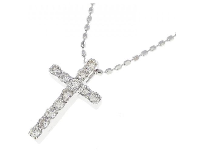 Autre Marque Collana Croce Diamante Au750 Argento - vista 3