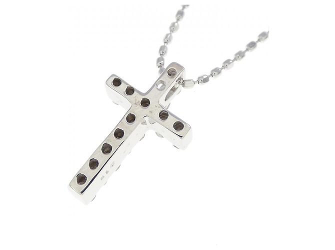 Autre Marque Collana Croce Diamante Au750 Argento - vista 4