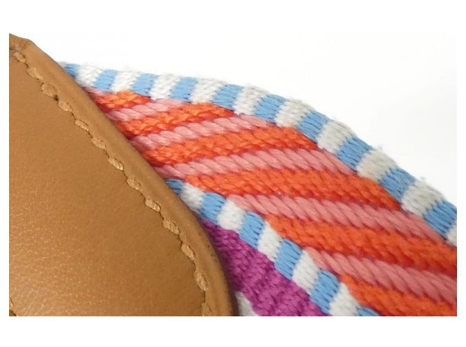 Hermès Sangle Cavalle Swift Canvas Accessorio Arancione - vista 4