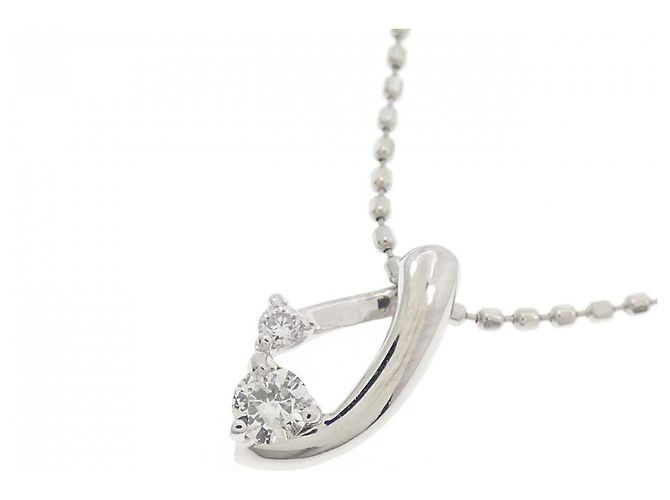 Autre Marque Collana con Diamanti Pt900/Pt850 Argento - vista 3