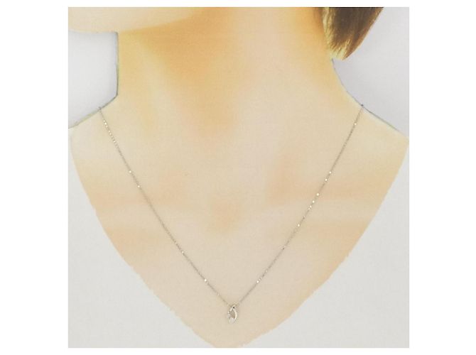 Autre Marque Collana con Diamanti Pt900/Pt850 Argento - vista 6