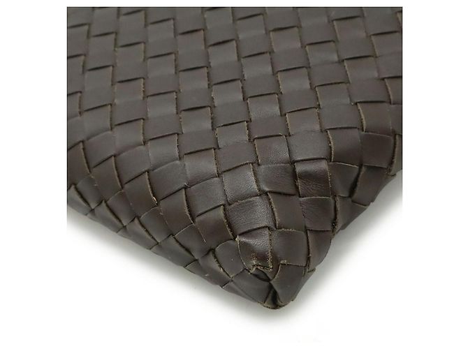 Bolso de hombro en cuero Intrecciato Bottega Veneta Castaño - vista 3