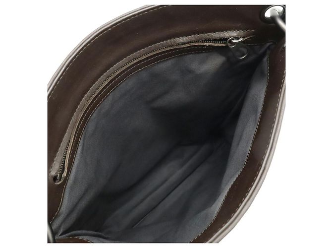 Bolso de hombro en cuero Intrecciato Bottega Veneta Castaño - vista 6