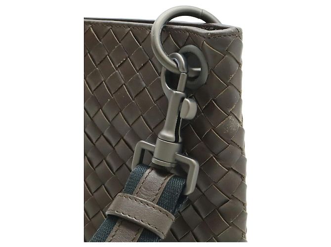 Bolso de hombro en cuero Intrecciato Bottega Veneta Castaño - vista 7