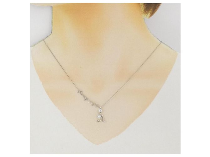 Autre Marque Collana di Diamanti PT900 PT850 Argento - vista 6