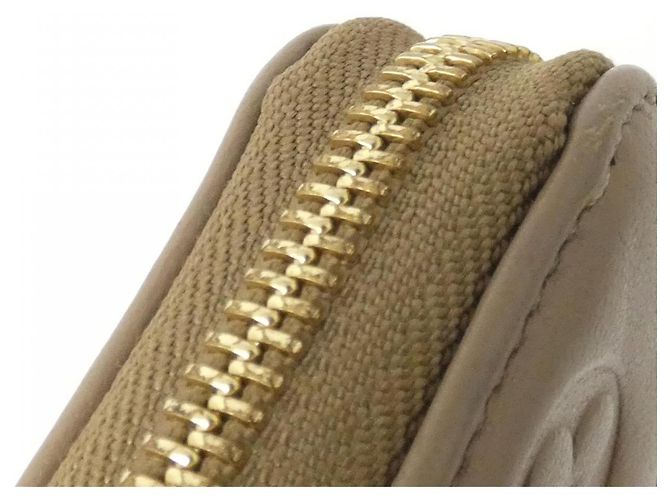 Cartera larga Louis Vuitton Coussin Zippy de piel de cordero Beige Gris pardo - vista 7