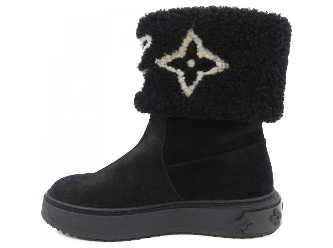Louis Vuitton Snowdrop Shearling-Stiefel Schwarz - Ansicht 2