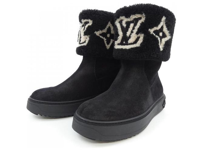 Louis Vuitton Snowdrop Shearling-Stiefel Schwarz - Ansicht 3