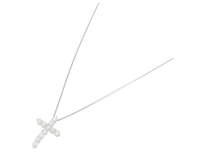 Autre Marque Collana di Diamanti Pt900 Pt850 Argento - vista 2