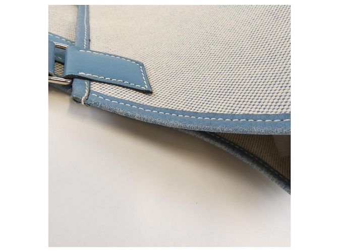 Borsa a Spalla Hermès Jardiniere Toilash Clemence Blu - vista 5
