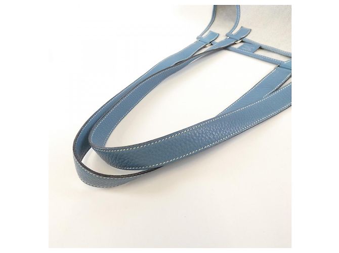 Borsa a Spalla Hermès Jardiniere Toilash Clemence Blu - vista 7