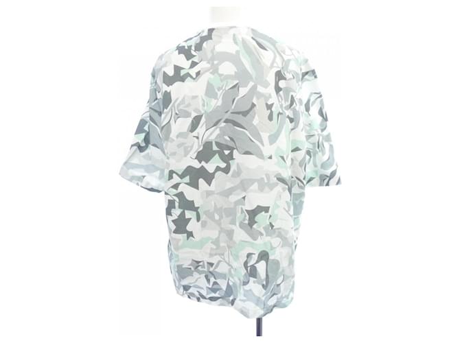 Hermès Camiseta de algodón Hermes Castaño Blanco Verde - vista 2