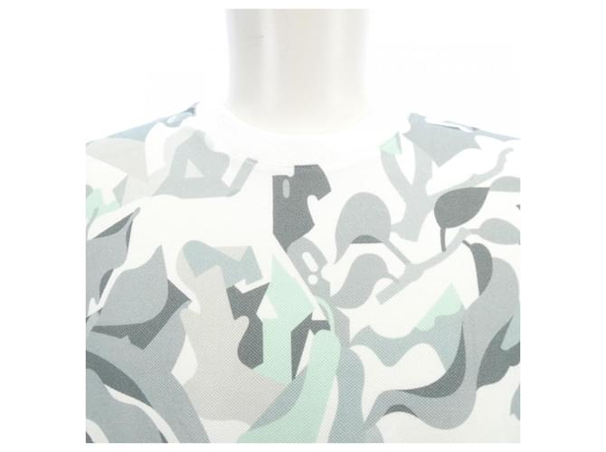 Hermès Camiseta de algodón Hermes Castaño Blanco Verde - vista 5