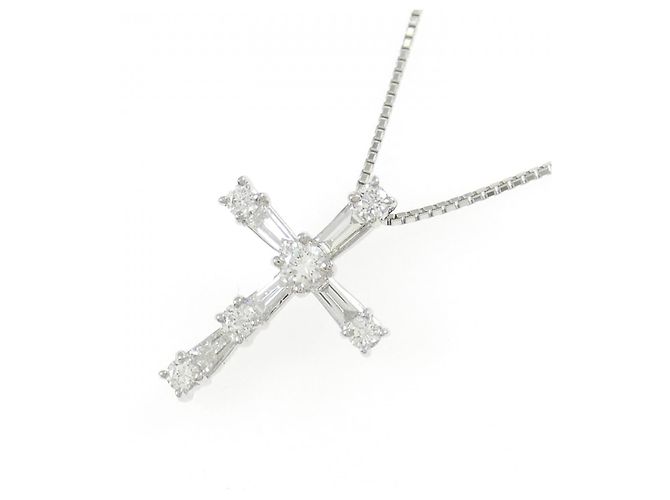 Autre Marque Collana con Diamanti Pt900/Pt850 Argento - vista 3