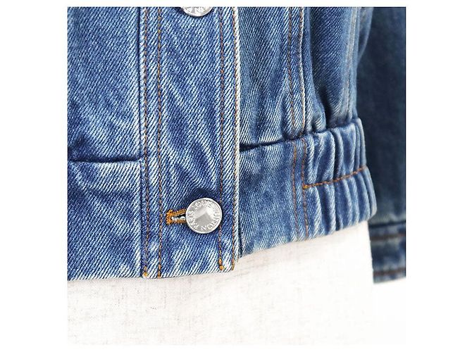 Chaqueta de denim y algodón Monogram Louis Vuitton Azul - vista 13