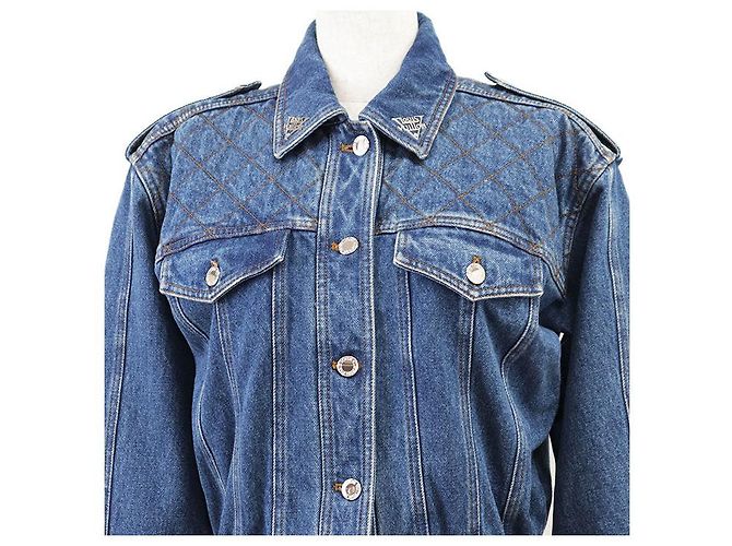 Chaqueta de denim y algodón Monogram Louis Vuitton Azul - vista 2
