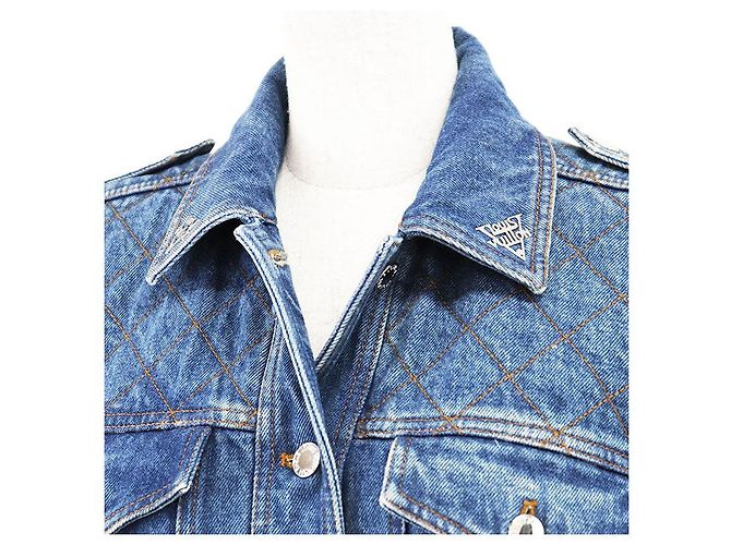 Chaqueta de denim y algodón Monogram Louis Vuitton Azul - vista 3