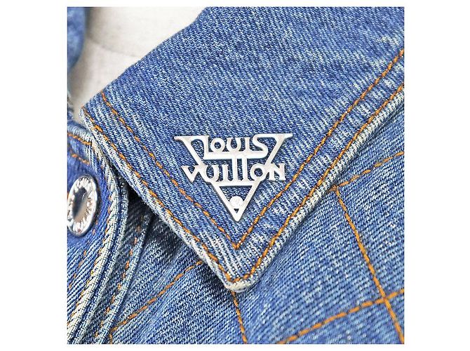 Chaqueta de denim y algodón Monogram Louis Vuitton Azul - vista 4