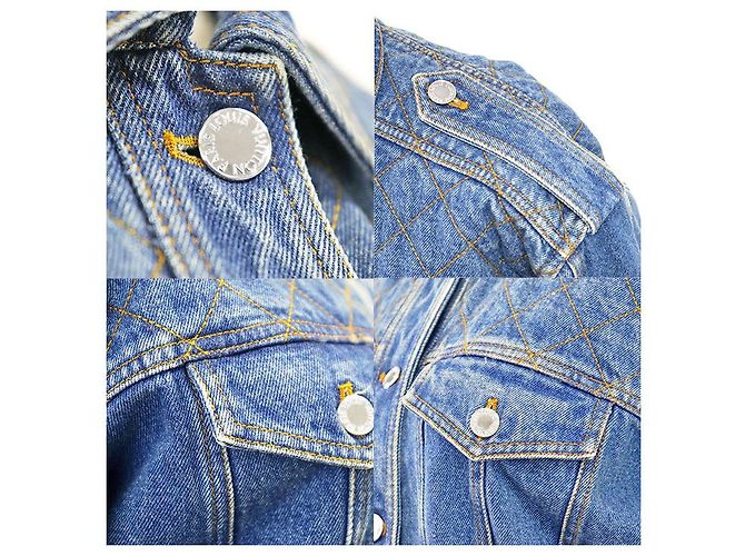 Chaqueta de denim y algodón Monogram Louis Vuitton Azul - vista 5