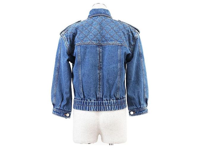 Chaqueta de denim y algodón Monogram Louis Vuitton Azul - vista 6