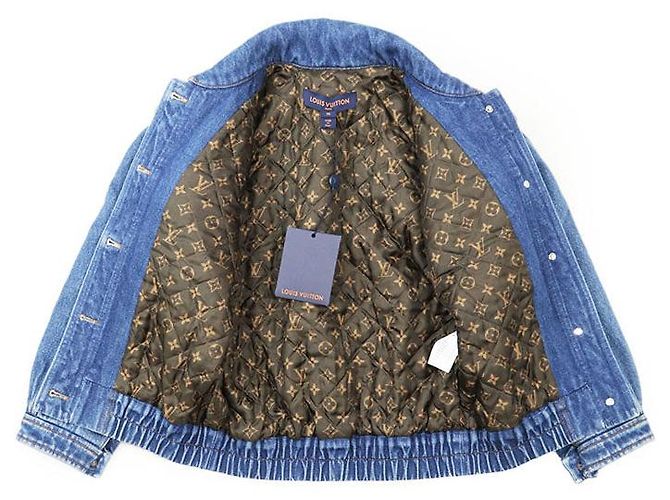 Chaqueta de denim y algodón Monogram Louis Vuitton Azul - vista 8