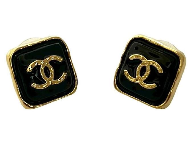 Chanel Coco Mark Eckige Ohrringe Golden - Ansicht 4