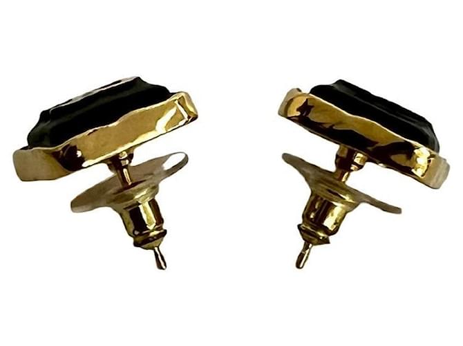 Chanel Coco Mark Eckige Ohrringe Golden - Ansicht 5