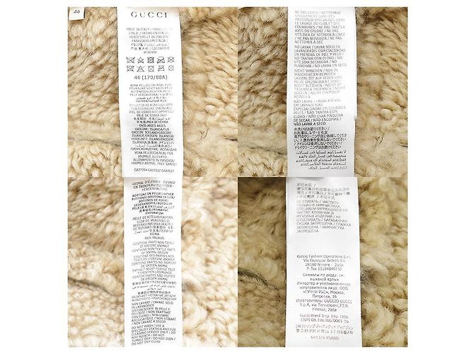 Casaco de pele de carneiro e shearling Gucci Verde Caqui - vista 10