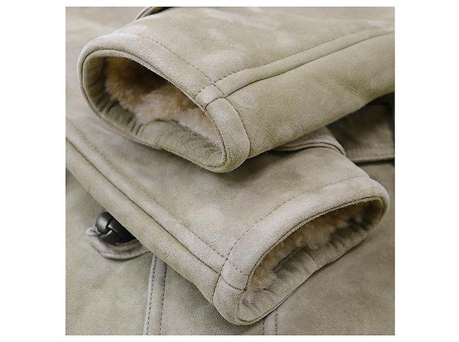 Casaco de pele de carneiro e shearling Gucci Verde Caqui - vista 13