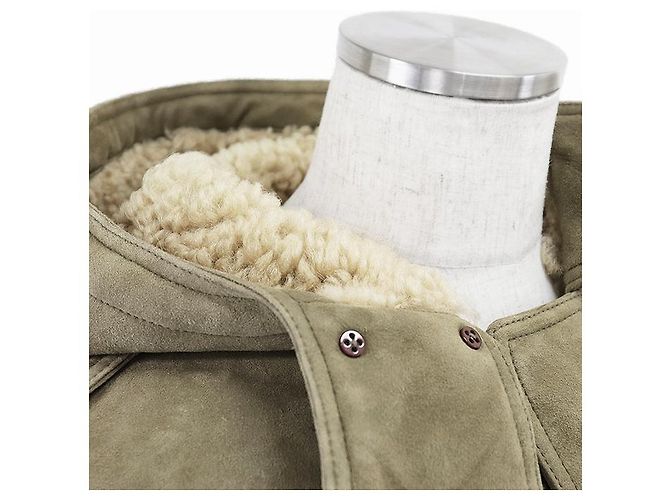 Casaco de pele de carneiro e shearling Gucci Verde Caqui - vista 15