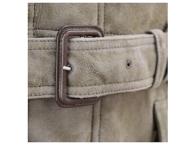 Casaco de pele de carneiro e shearling Gucci Verde Caqui - vista 16