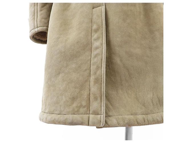 Casaco de pele de carneiro e shearling Gucci Verde Caqui - vista 19