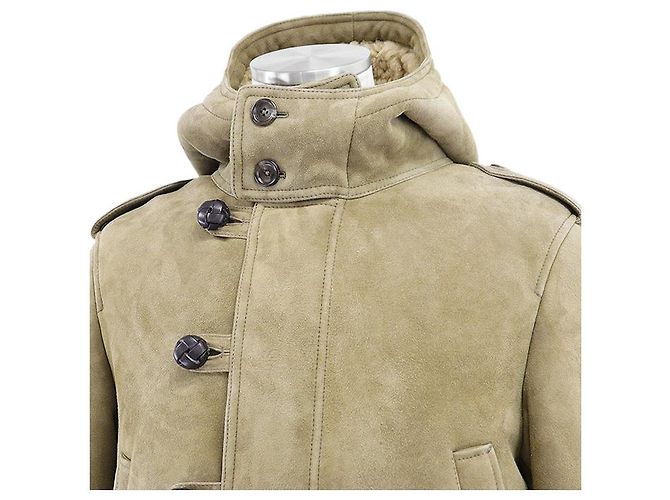 Casaco de pele de carneiro e shearling Gucci Verde Caqui - vista 2