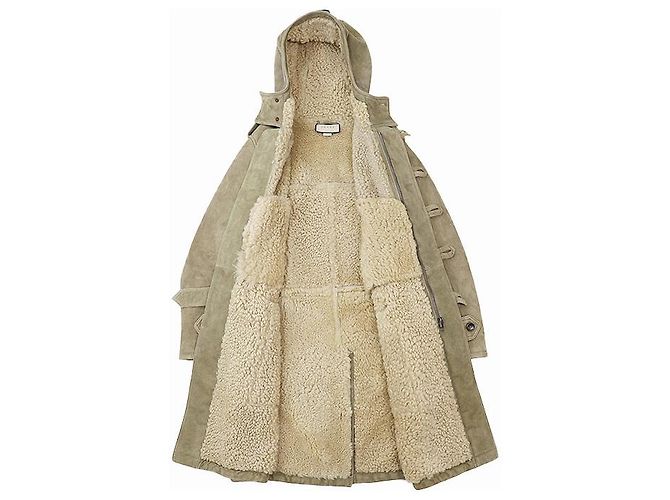 Casaco de pele de carneiro e shearling Gucci Verde Caqui - vista 6