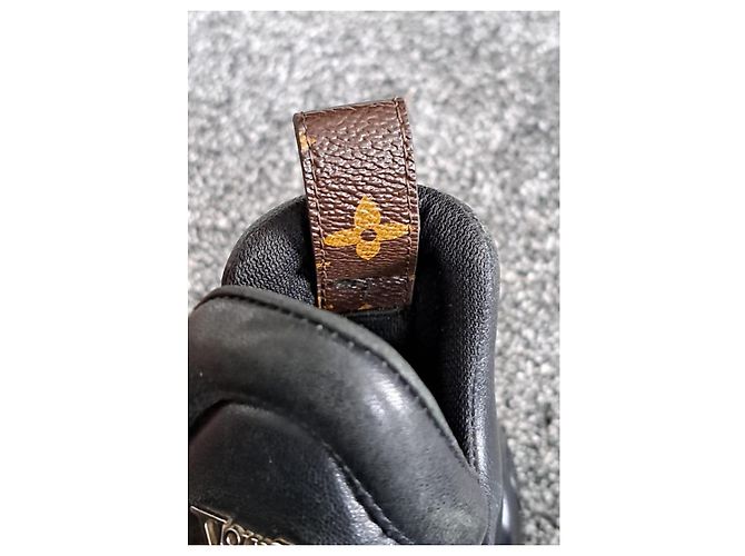 Sneakers chunky in pelle nera e argento Louis Vuitton Nero - vista 11