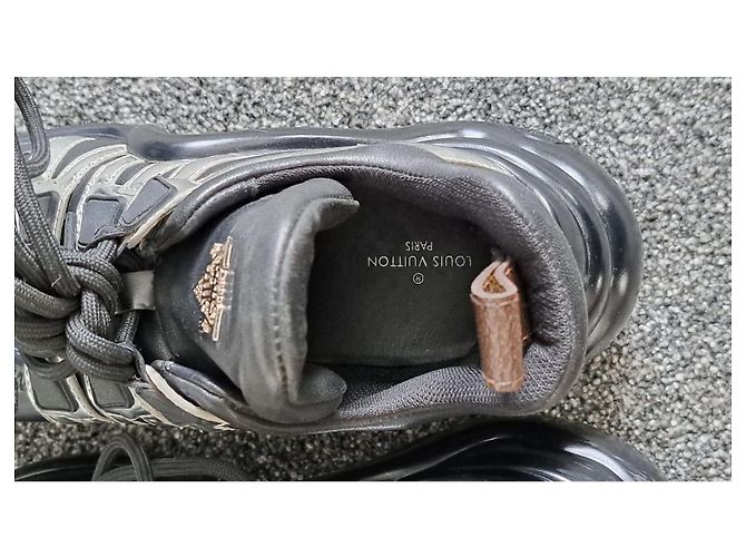 Sneakers chunky in pelle nera e argento Louis Vuitton Nero - vista 13