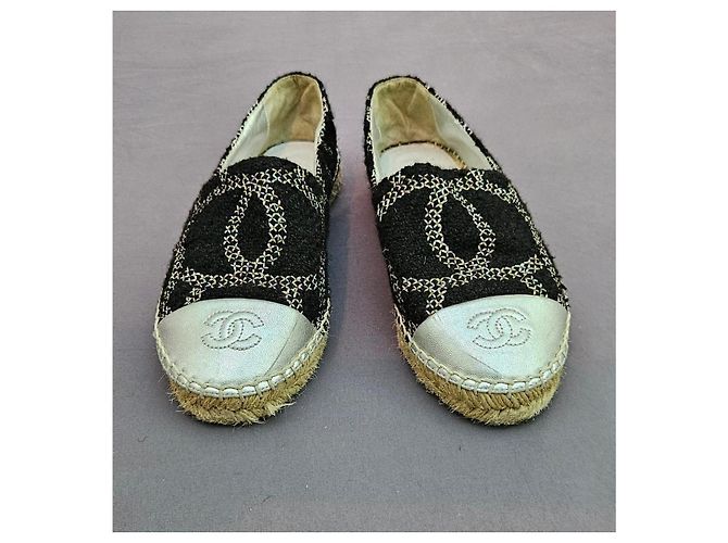 Chanel Espadrilles Schwarz Weiß - Ansicht 2