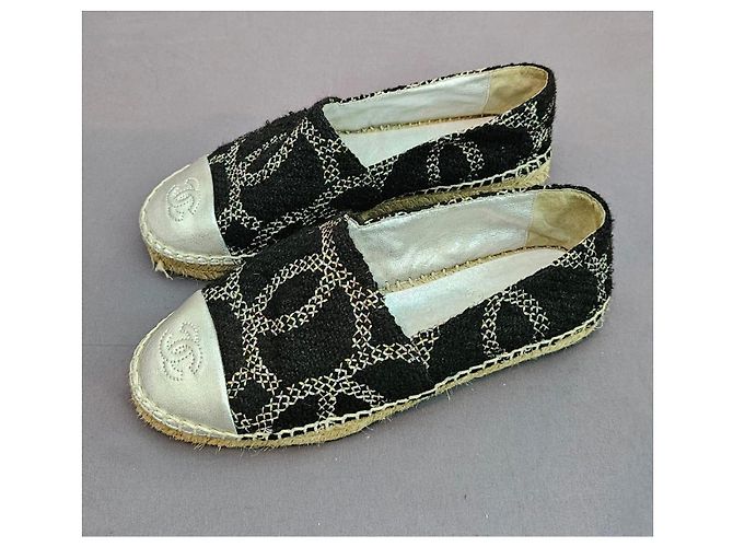 Chanel Espadrilles Schwarz Weiß - Ansicht 4