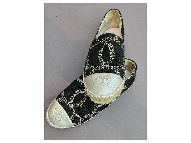 Chanel Espadrilles Schwarz Weiß - Ansicht 8