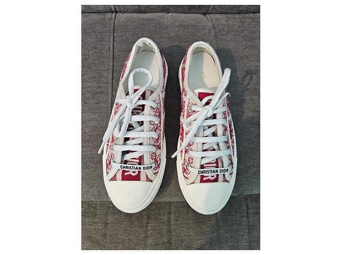 Sneakers Christian Dior D-Connect Bianco Rosso - vista 11