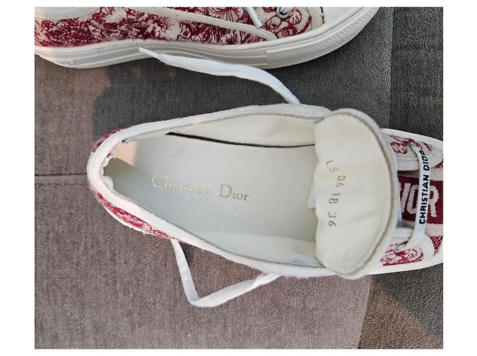 Sneakers Christian Dior D-Connect Bianco Rosso - vista 13