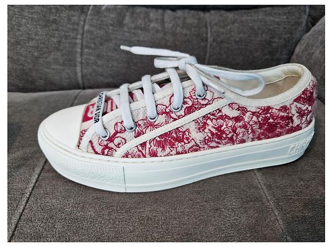 Sneakers Christian Dior D-Connect Bianco Rosso - vista 3