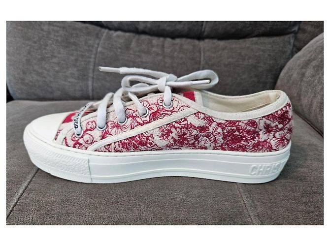 Sneakers Christian Dior D-Connect Bianco Rosso - vista 4